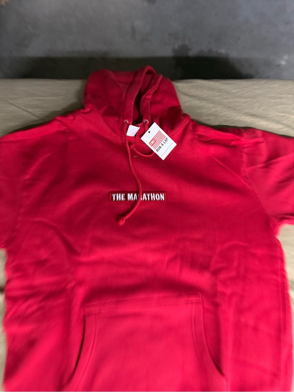 The Marathon Clothing Red Pullover Hoodie with Tag